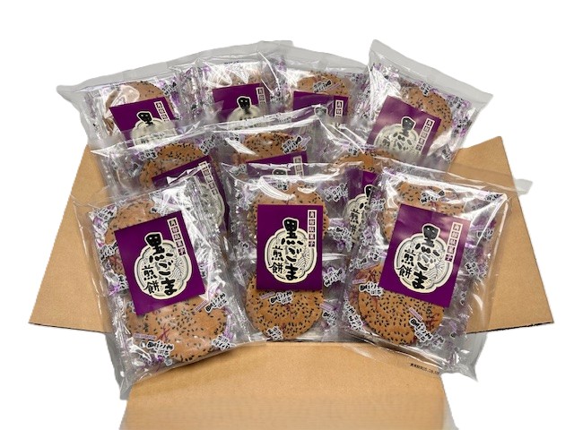 【まとめ買い商品】黒ごま煎餅　10枚　10袋入り